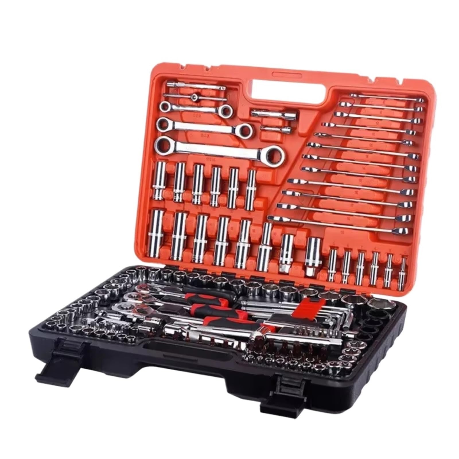 Maletín herramientas multiusos Juego Herramientas Llave Combinada Manga Rápida Caja Herramientas Reparación Inyector Herramienta Reparación Juego Llaves De Tubo 150 Uds.
