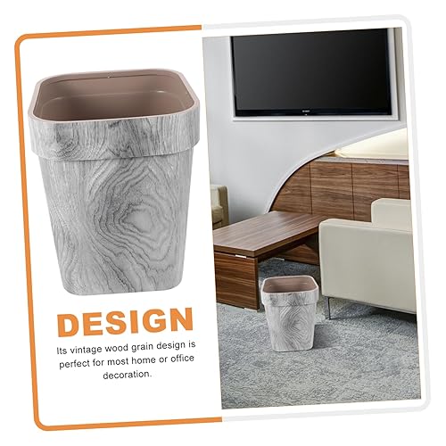 Miniatura 9 de Cabilock Bote de basura retro, contenedor de basura vintage, papelera de plástico, mini bote de basura rústico, cesta de almacenamiento de