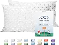 Vista 12 de Sunflower Juego de 2 fundas de almohada tamaño Queen, 100% algodón, 2 fundas de almohada Queen de 20 x 30 pulgadas, color ceniza, suaves