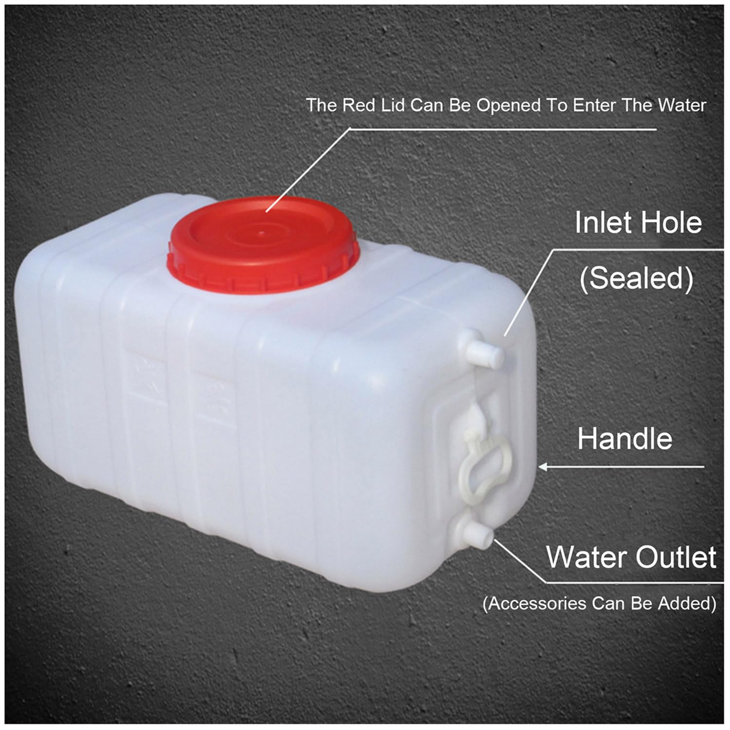 Bidon d'eau avec Robinet 25L/35L/50L/80L/110L/200L Robuste Réservoir d'eau de Voiture Sac d'eau de Seau Portatif pour Camping Car Voyage Voiture Maison Fitting(Size:25L)