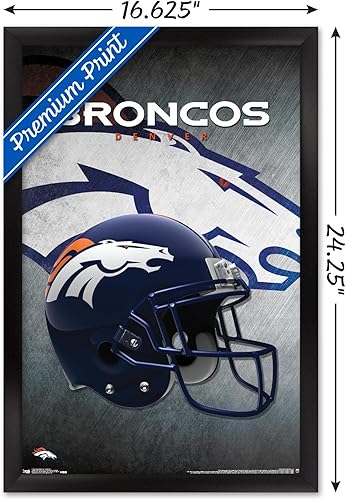 Miniatura 6 de Trends International NFL Denver Broncos - Póster de pared con casco 16, 22.375 x 34 pulgadas, versión sin marco