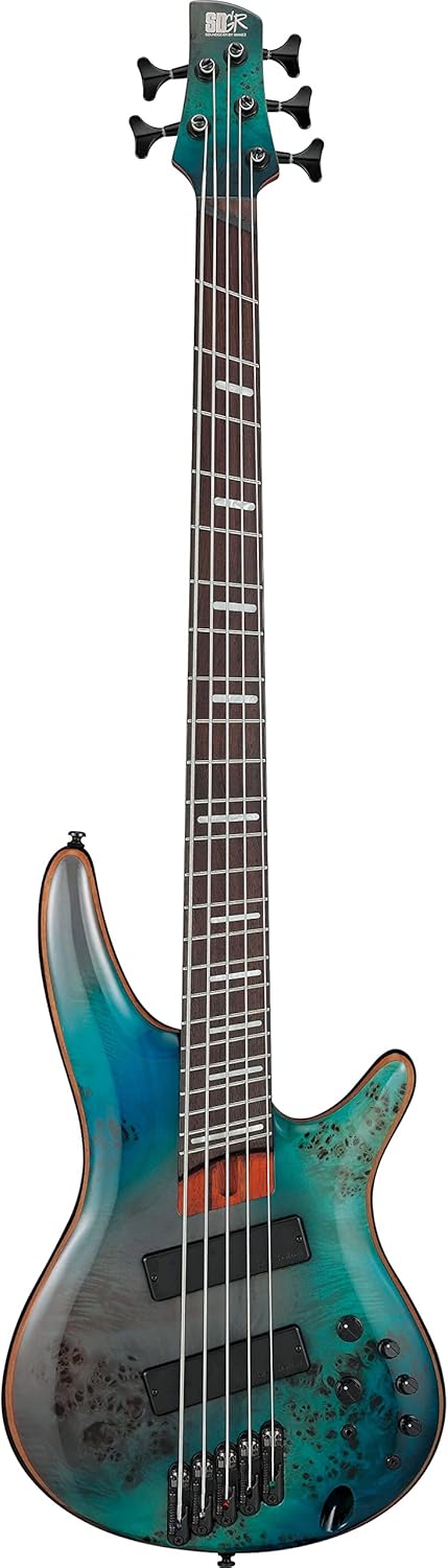 Ibanez Bass Workshop SRMS805 Multi-scale 5-string Bass Guitar - Tropical Seafloor