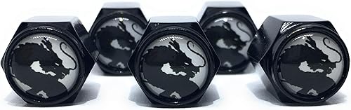 Miniatura 3 de Dragon Ball Z Shen Long DBZ - Tapones para válvula de neumático (paquete de 5) | A prueba de polvo, con sello de goma O para exteriores, protección