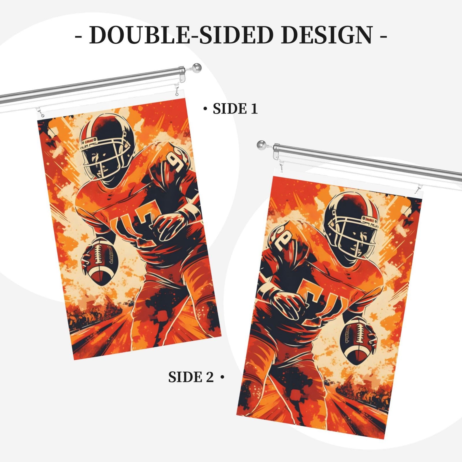 American Football Flagge 3x5 Fuß (90x150 Cm) – Doppelseitig Bedruckt, Mit Ösen, Für Garten & Haus