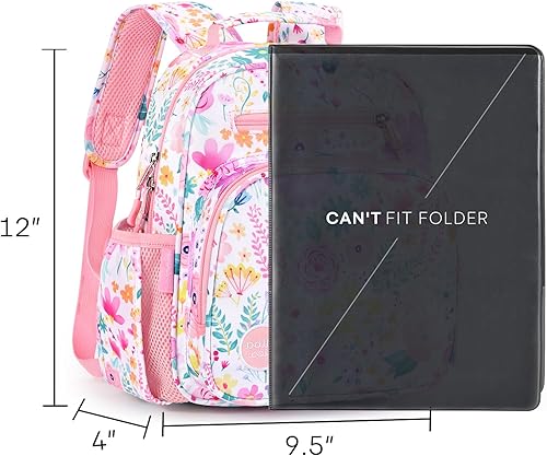 Miniatura 4 de mibasies Mochila infantil para niñas de 2 a 4 años Mochila preescolar para jardín de infantes - Lindas mochilas para niños para niñas - Rosa flor