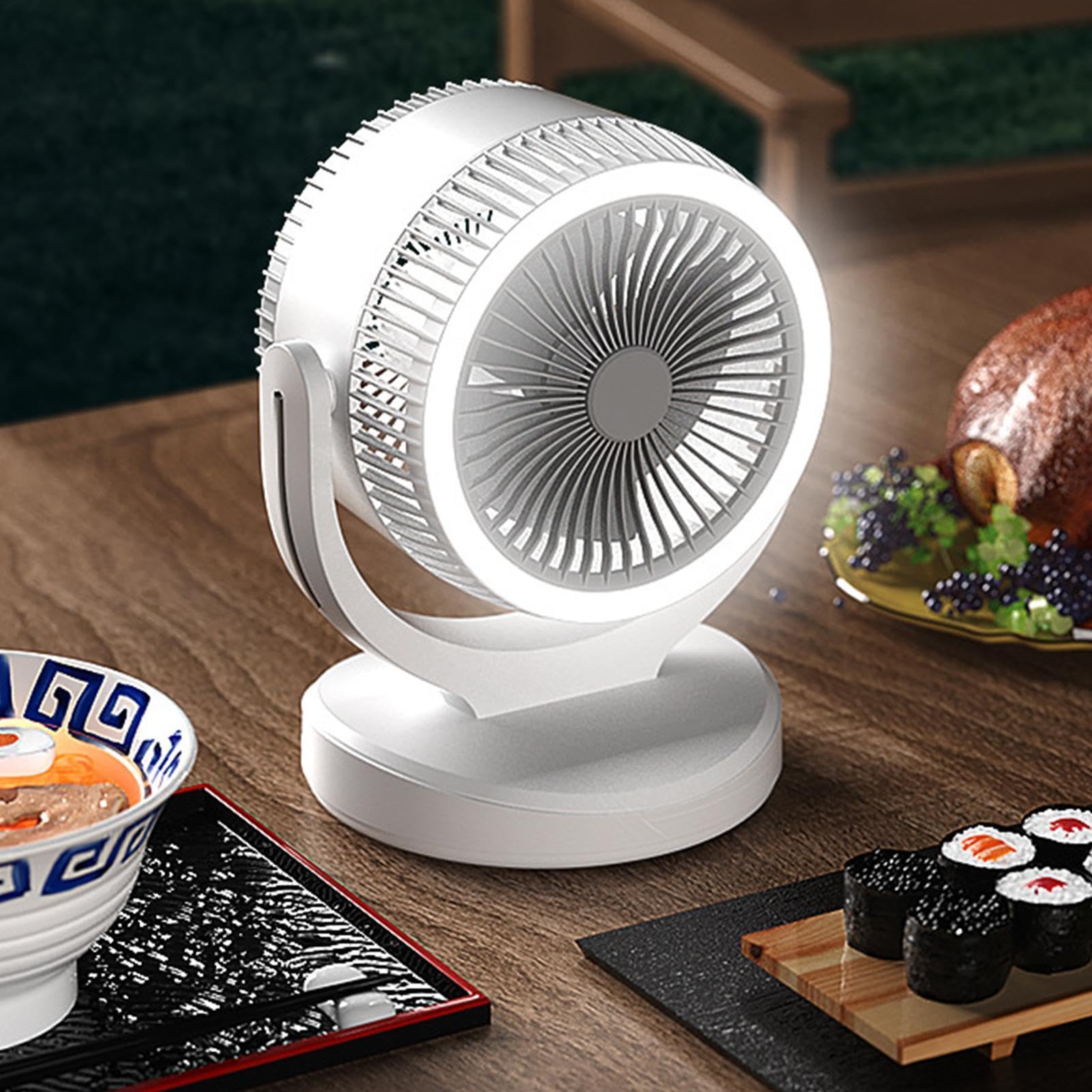 Ventilatori da tavolo per la camera da Portatile 2400mAh Ricaricabile 3 | Ventilatore Raffrescante Desktop Per Donne Uomini Appartamento Studio Camera Da Soggiorno Casa