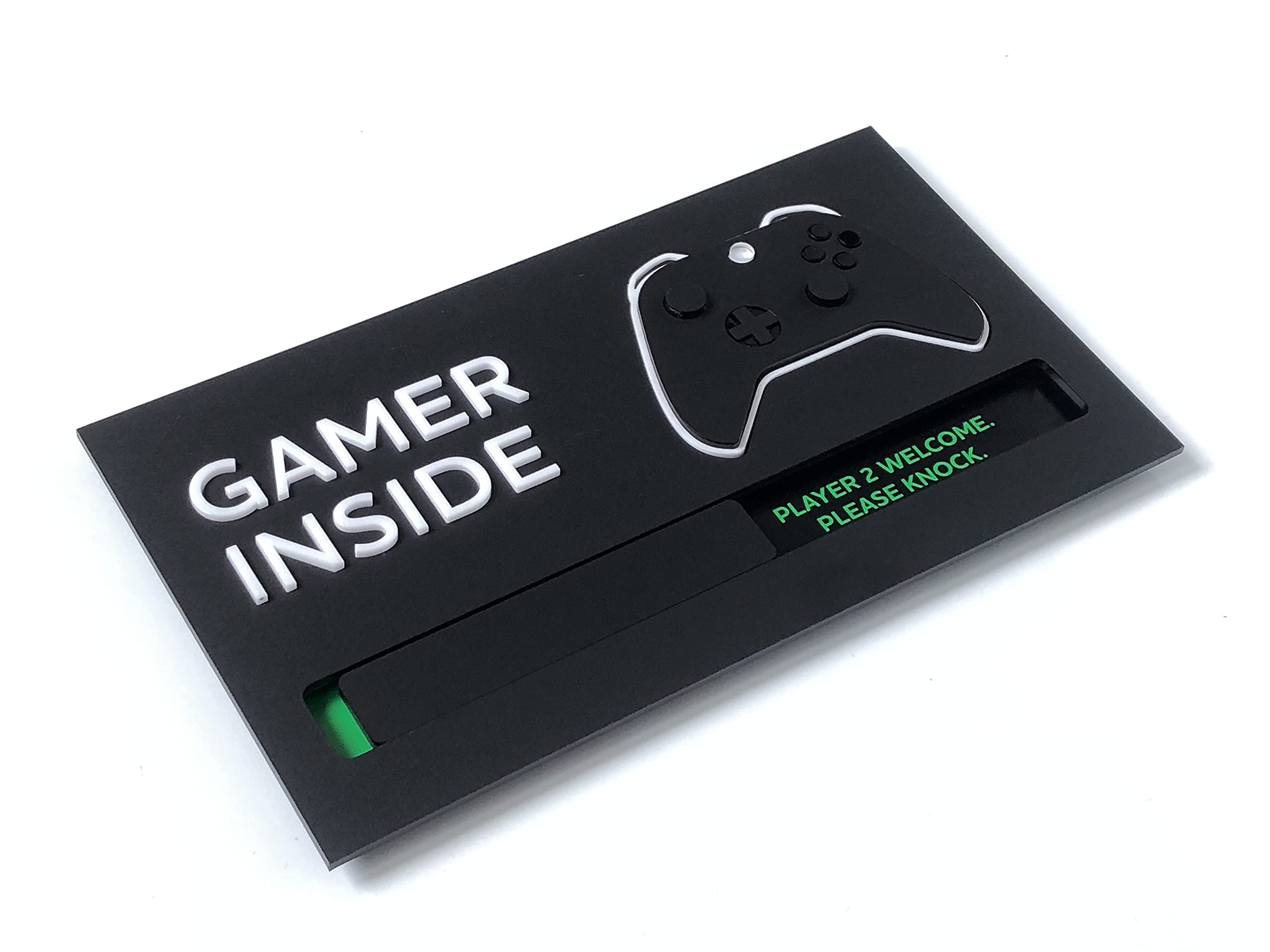 Kubik Letters Znak dekoracyjny do pokoju gier wideo - edycja XBX - Gaming Stuff Do Not Disturb znak do sypialni - akcesoria dekoracyjne do jaskini mężczyzny - dekoracja pokoju dla gracza chłopców -