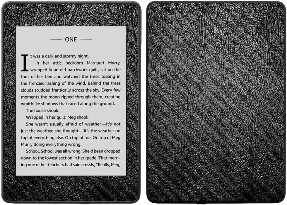 MightySkins Carbon Fiber Skin for Amazon Kindle Paperwhite 2018 (Waterproof Model) - Black Diamond Plate | Protective, Durable Textured Carbon Fiber Finish | Easy to Apply, Remove| Made in The USA