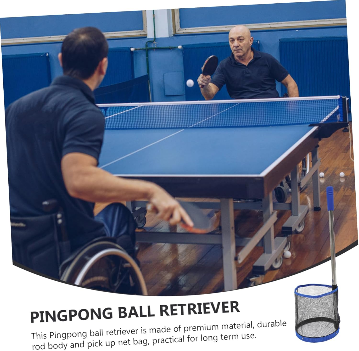 Ball Picker Pingpong Ball Retriever Bag Portable Net Retractable Pong Net Storage Easy to Use
