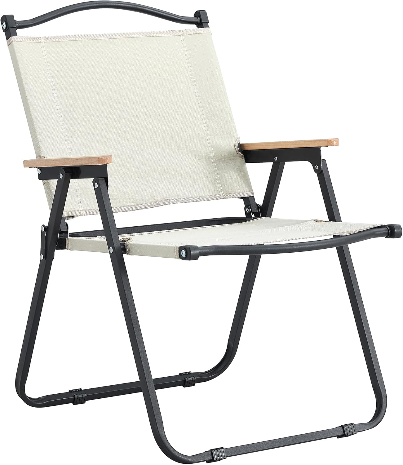 1-Piece Folding Outdoor Chair for Indoor, Outdoor Camping, Picnics, Beach,Backyard, BBQ, Party, Patio, Beige