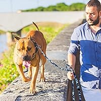 Vista 8 de Auroth Arnés táctico para perros con correa resistente para perros de razas grandes, chaleco reflectante de entrenamiento para perros sin tirones
