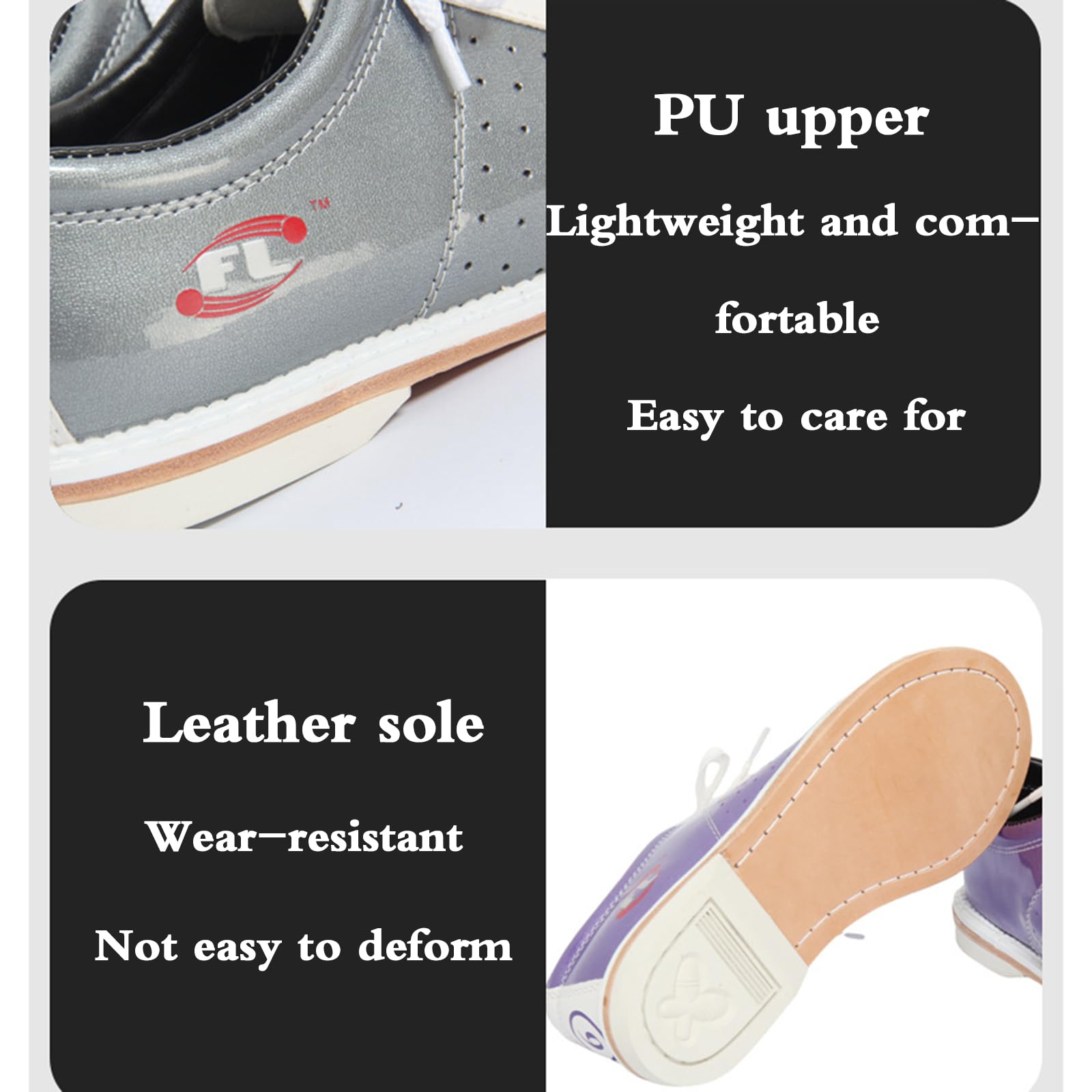 Herren Bowling Schuhe,Bowling Schuhe Herren Damen,Damen Herren Bowling Schuhe,Bequem Und Atmungsaktiv,Zehenverschleiß Verhindern,Geeignet FüR Einsteiger,Freizeit Und Amateursport