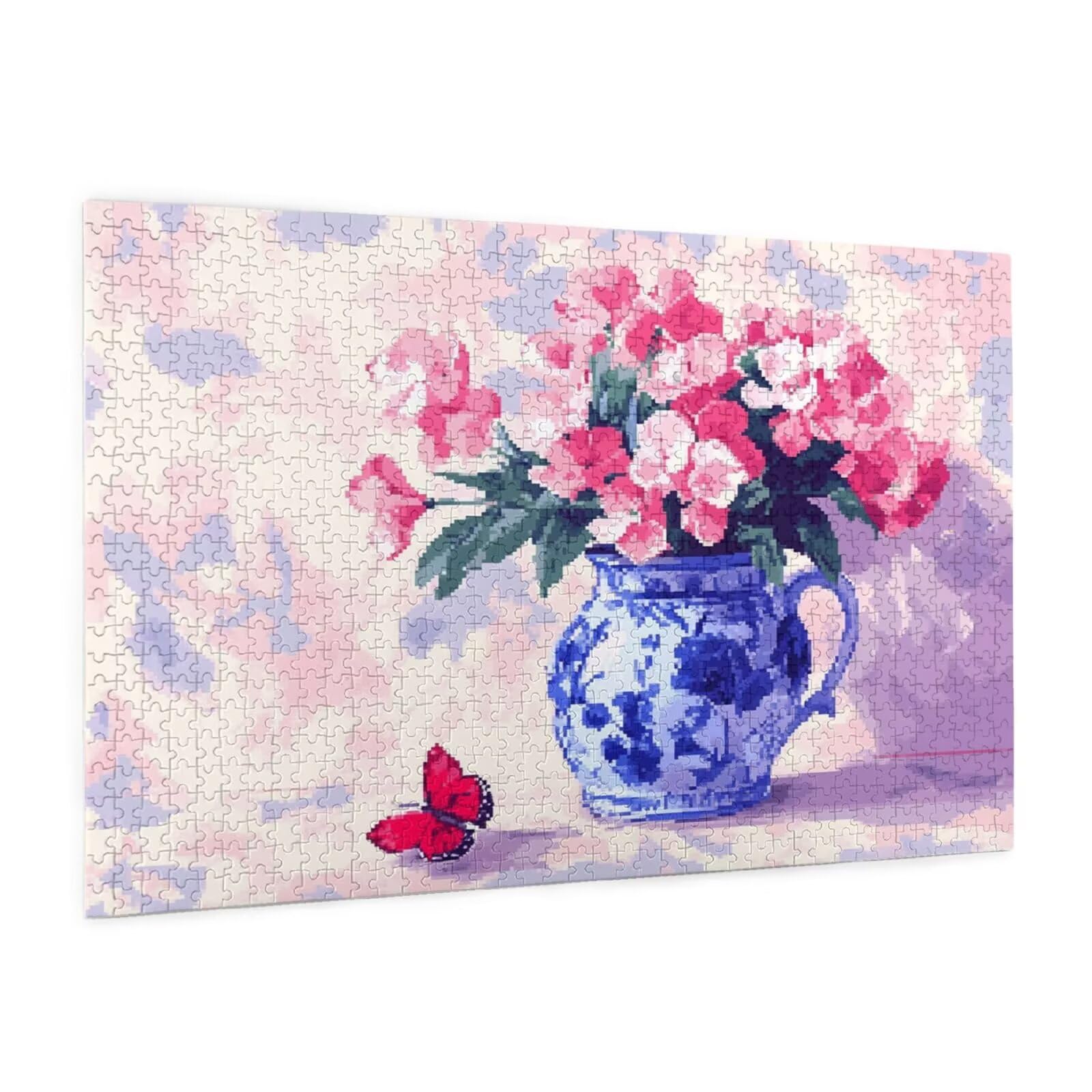 Kwiat Puzzle 4000 Sztuk Motyl Puzzle Dorośli Początkujący z pudełkiem upominkowym, DIY Interaktywne puzzle Rodzinna wymagająca gra, Relief Stres Relief Home Wall Room Decor Art Prezent dla mężczyzn 87