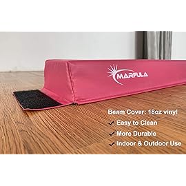 MARFULA 6 FT / 8 FT / 9 FT / 10 FT Balance Beam Folding Floor Gymnastics Equipment for Kids, Non Slip Base, Gymnastics Beam for Training Home Gym Use Pink