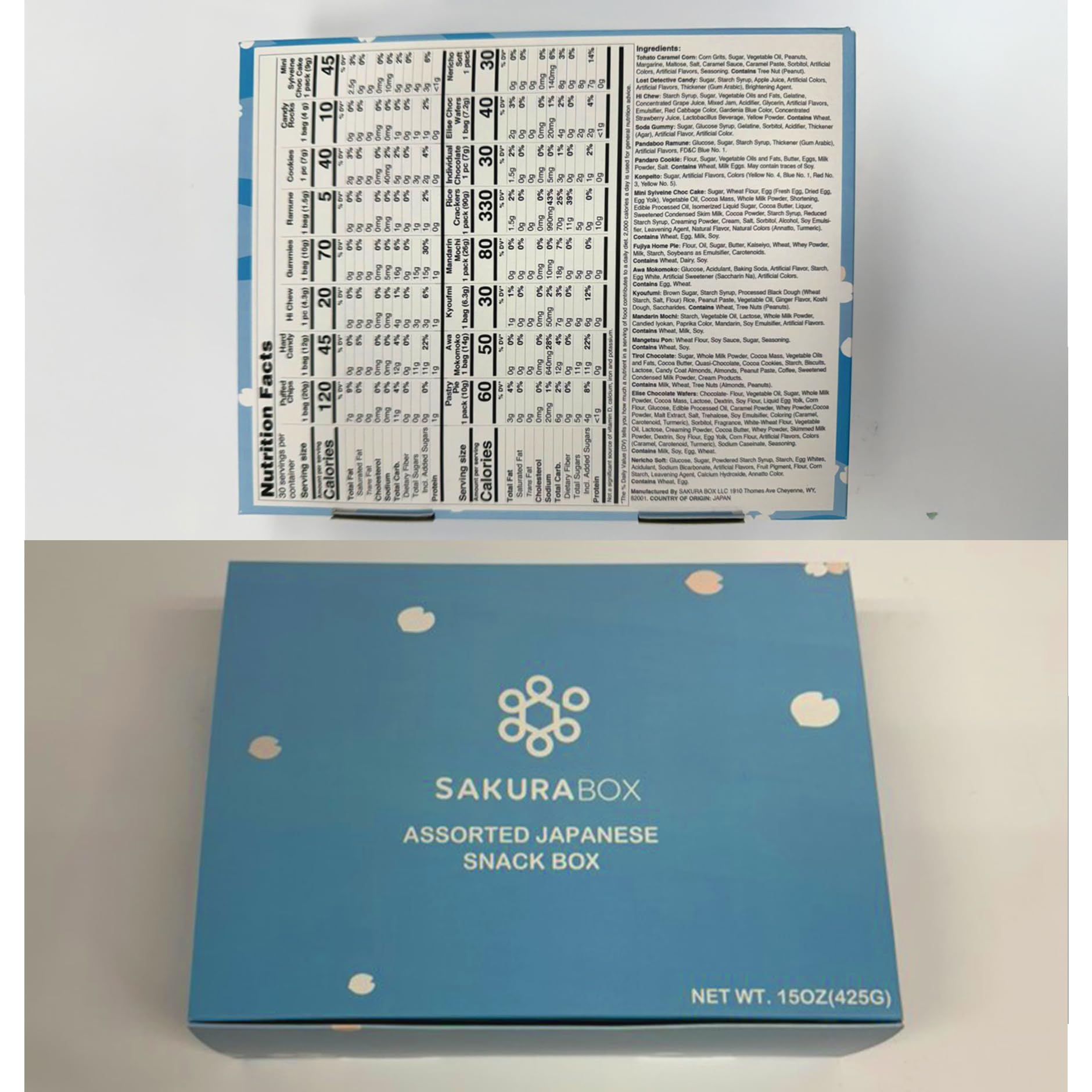 Japanese Snacks & Candy Dagashi with English Pamphlet 30 Pieces Custom Gift Set (Box)