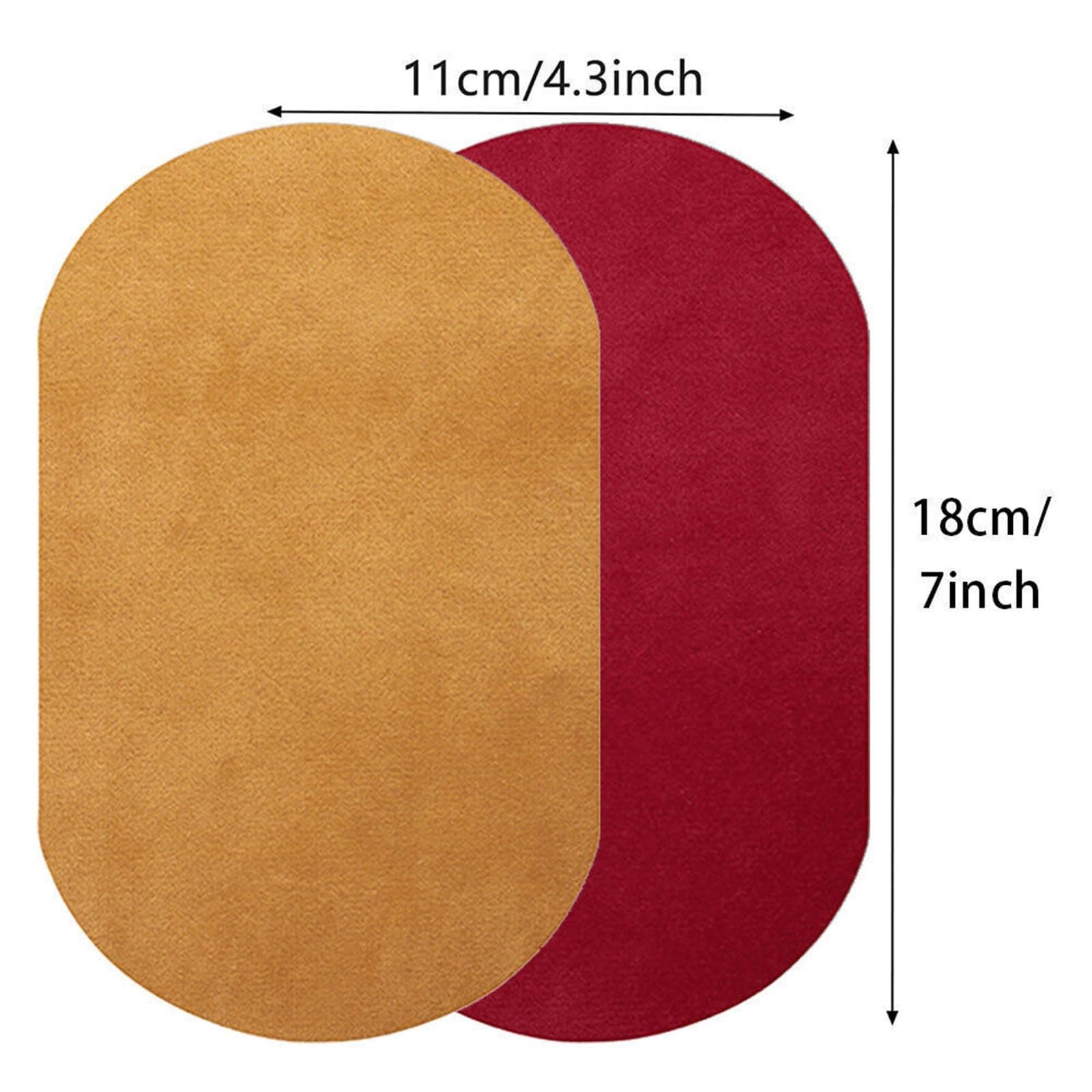 Parches Para Ropa Parches Termoadhesivos Ovalados De Gamuza Sintética For Reparar Codos Y Rodillas, For Suéteres, Manualidades 10 Unidades(Red 10pcs)