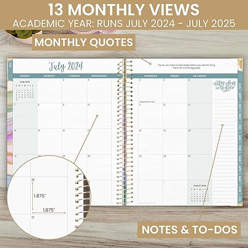 Miniatura 3 de HARDCOVER bloom daily planners 2024-2025 (8.5 x 11 pulgadas) Agenda del año académico (julio de 2024 a julio de 2025) - Organizador de