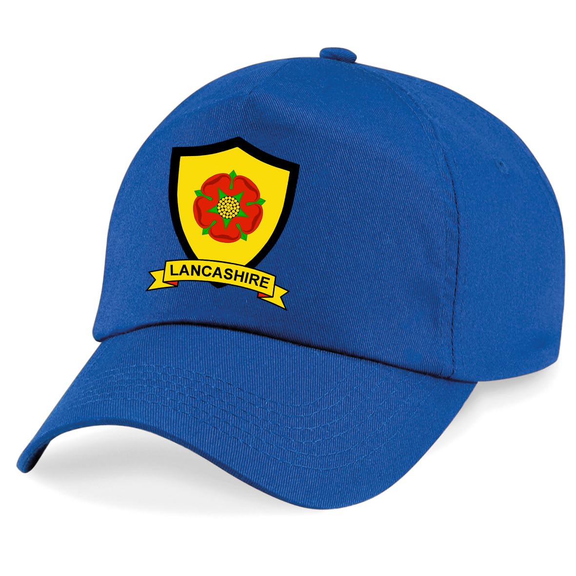Psave Men's Royal Lancashire County Embroidered Baseball Cap Cricket Sport Your County Embroidery (Royal)
