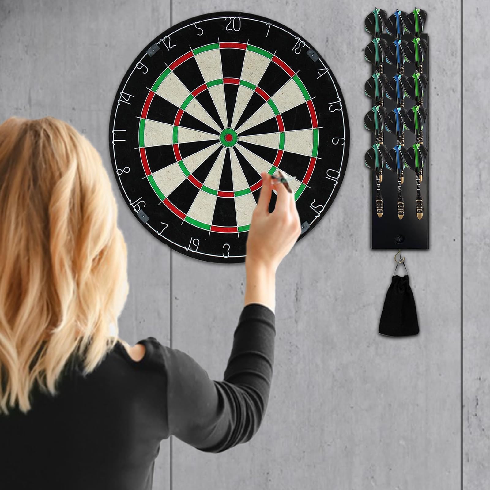 2 Pièces Support De Fléchettes Support en Bois pour 15 Fléchettes