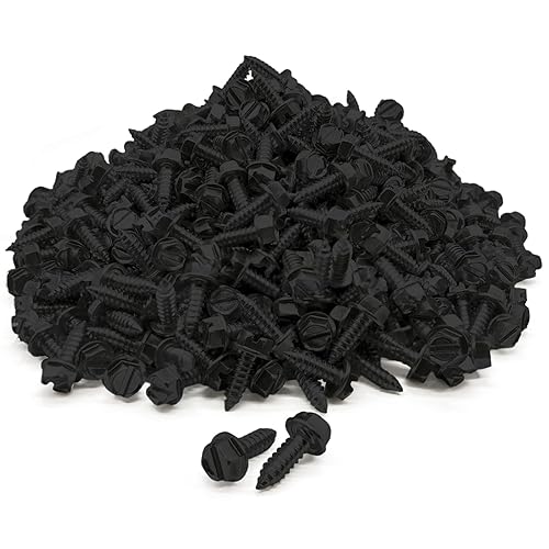 Miniatura 9 de (100 piezas) #14 x 34 pulgadas cabeza de arandela hexagonal ranurada autorroscante para concesionario de automóvil, zinc transparente