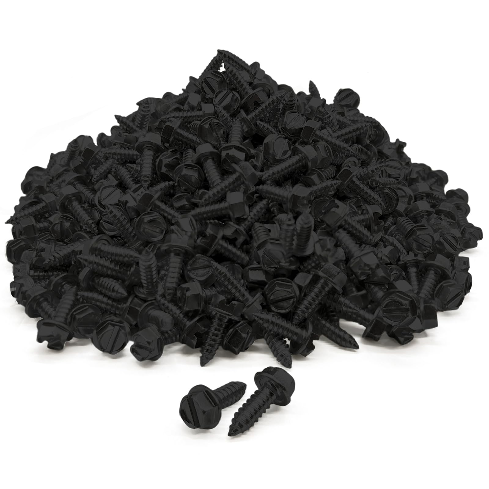 1000 Pack License Plate Screws for Front and Back License Plates and License Plate Frames and Covers on Cars, Trucks, SUVs - Rust Resistant, #14x3/4