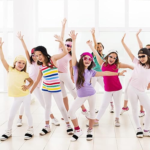 Miniatura 7 de Qchengsan Calcetines de baile en pisos lisos,Calcetines de baile sobre zapatillas,Cubiertas negras de zapatos de baile,Calcetines de baile para