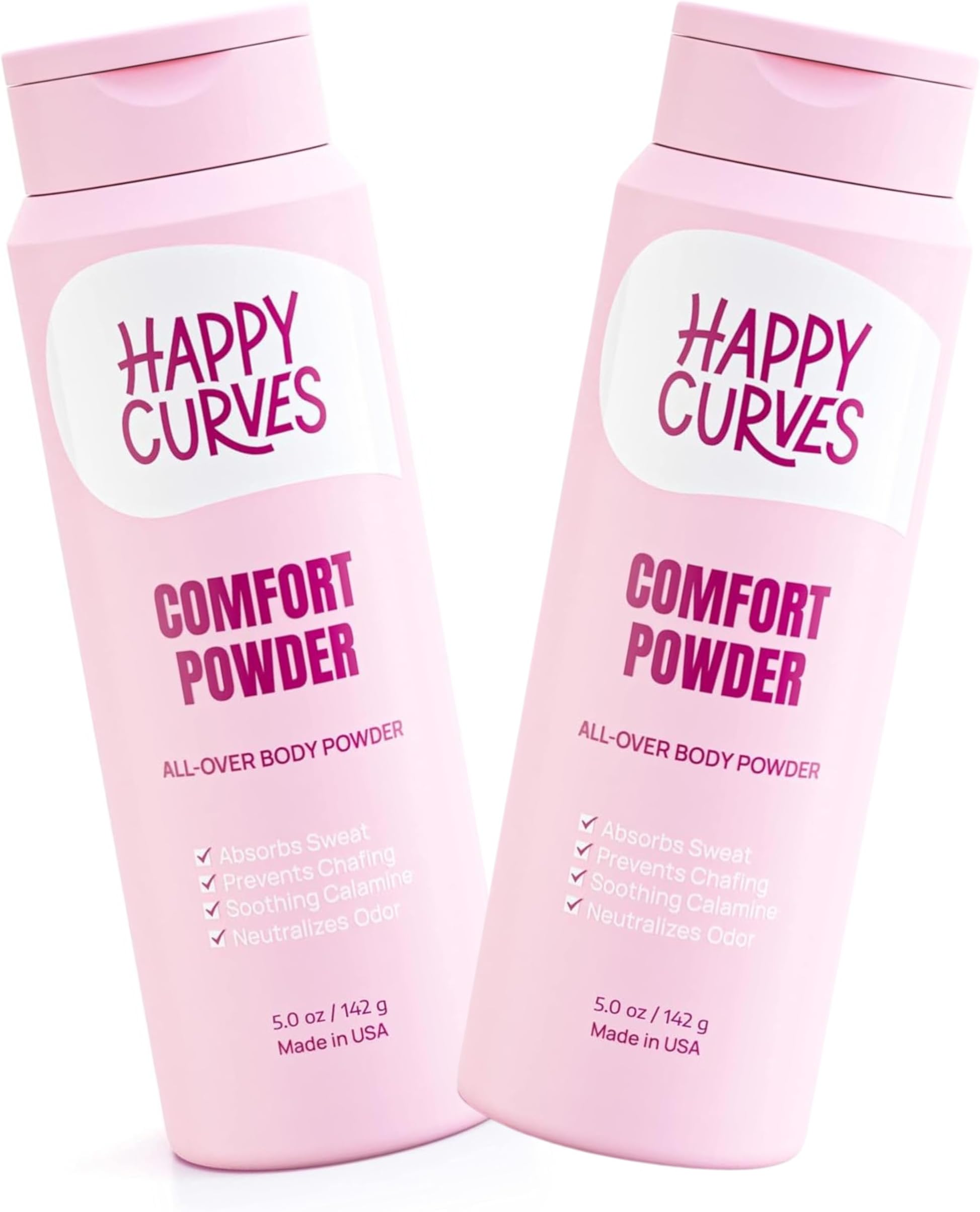 Comfort Powder 5 oz.- Talc Free Anti Chafe Body & Foot Powder Deodorant to Control Underboob Sweat, Butt Sweat, and Inner Thigh Chafing For Women (2 Pack, Tropical)