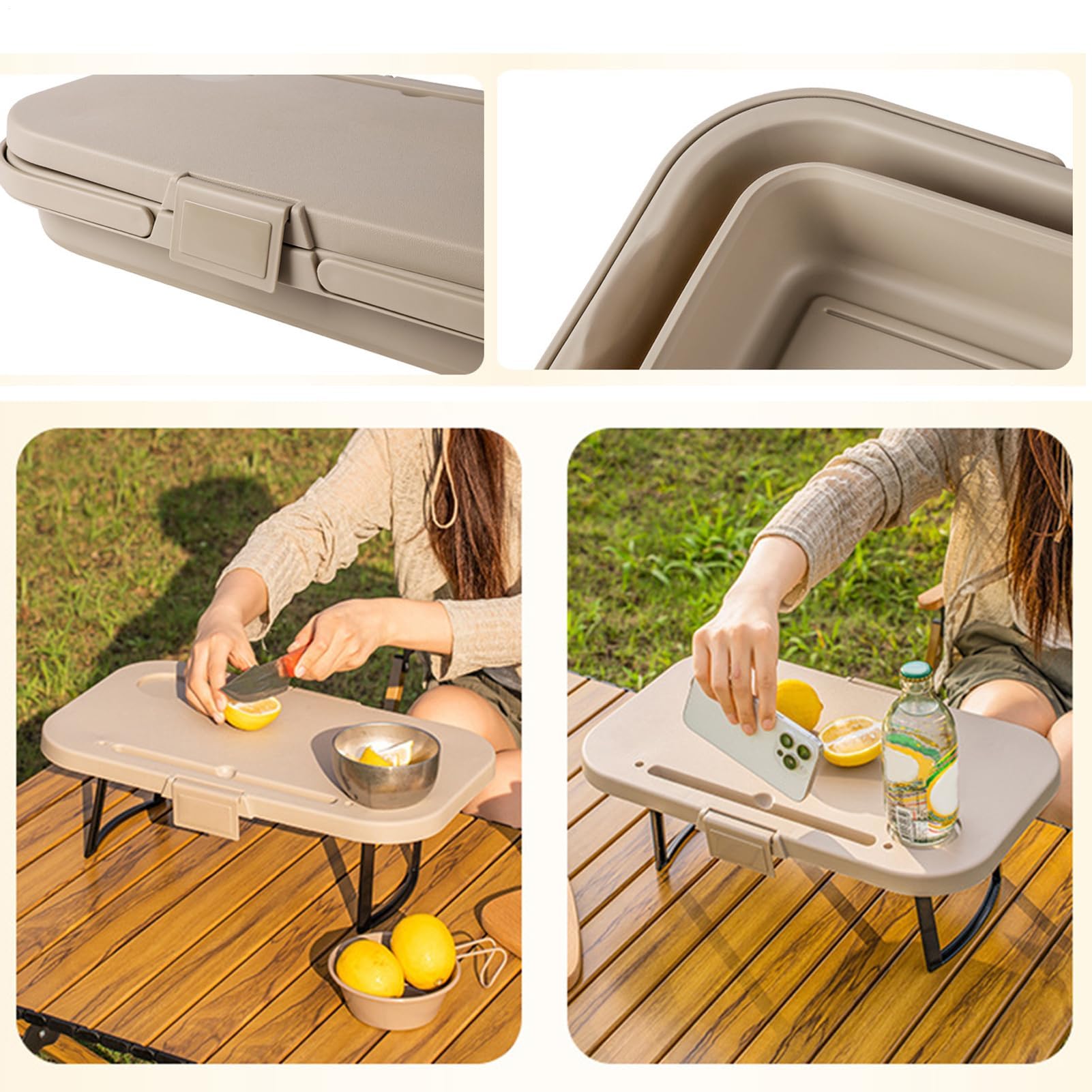 Tragbarer Picknickkorb mit Tisch – isolierte Kühltasche | wasserdichtes Outdoor-Esszimmer-Set leichte Campingausrüstung für Park, Heckklappe und Reisen