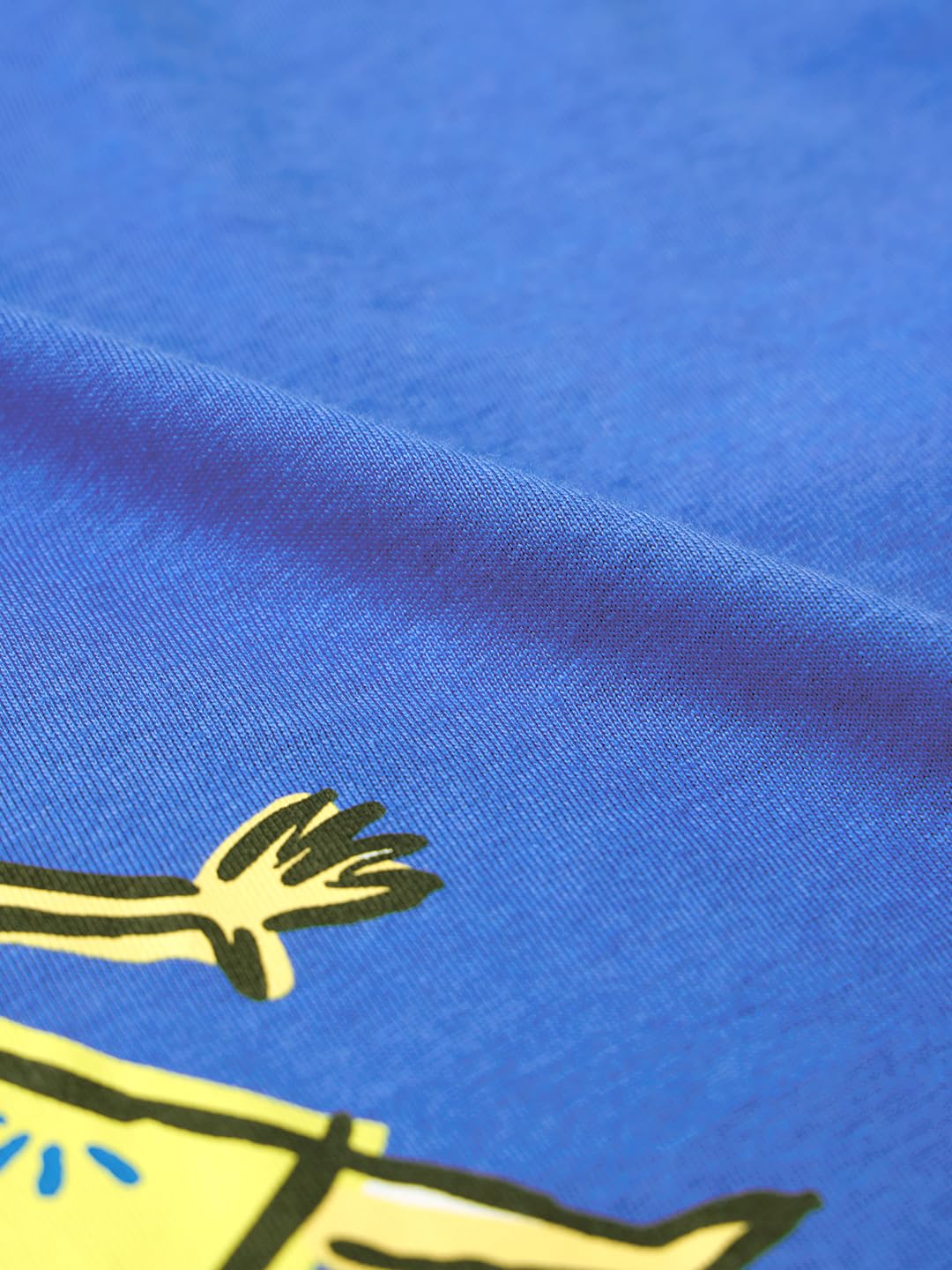 The Souled Store Dentro: Joy Camiseta de manga corta con cuello redondo de algodón con estampado gráfico azul para mujeres y niñas