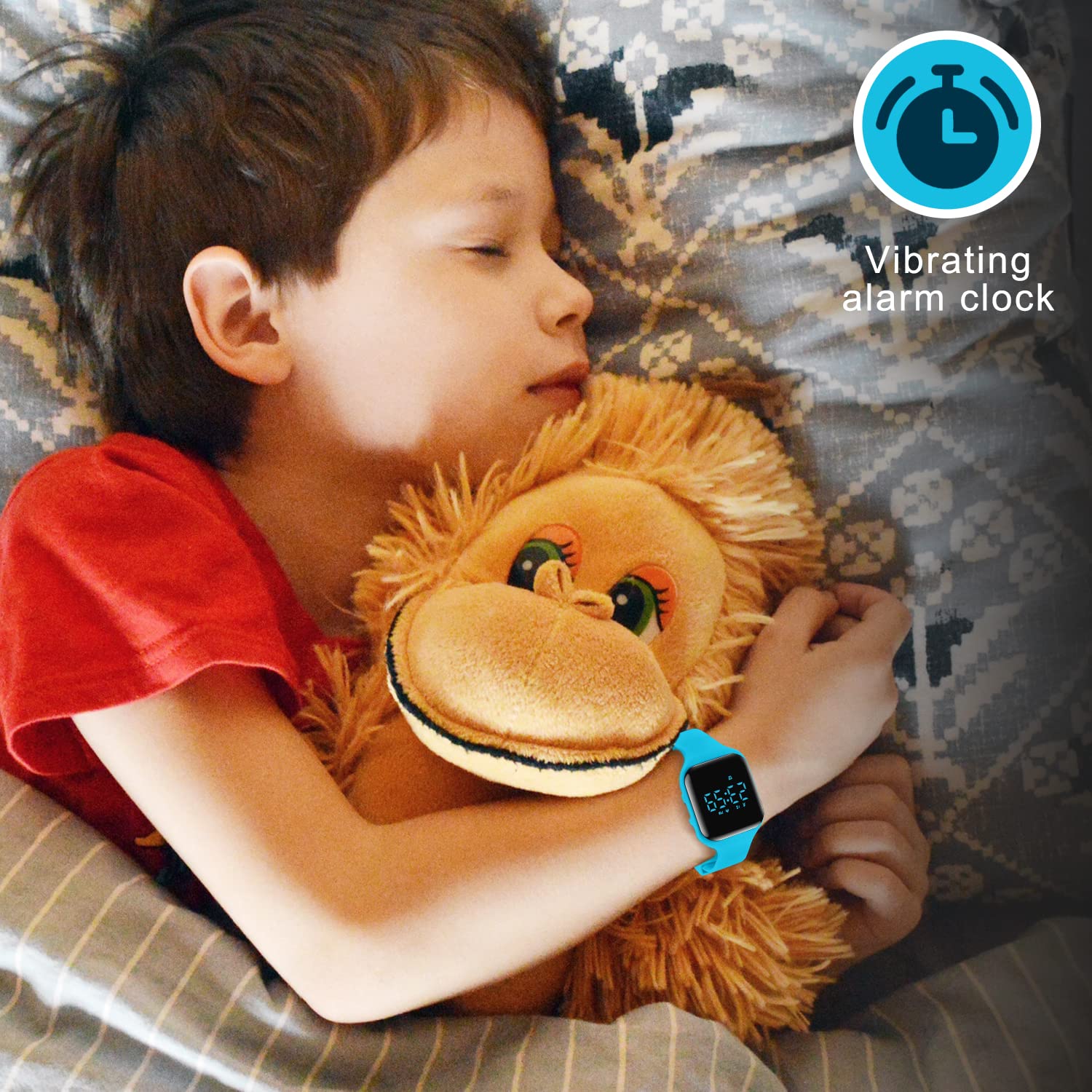 NN BEN NEVIS Reloj digital para niños y niñas, reloj deportivo con rastreador de fitness, reloj despertador, cronómetro, sin aplicación y resistente al agua, reloj para niños de 5 a 12 años,