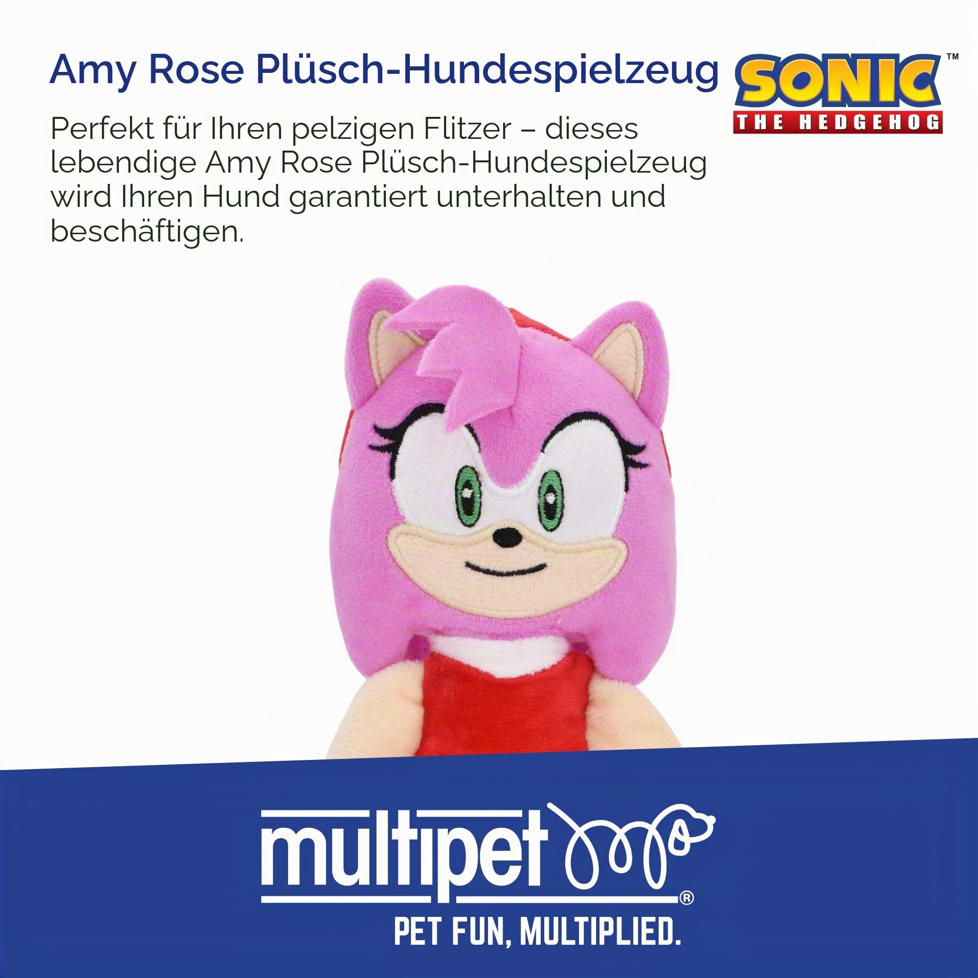 Multipet Sonic Amy Rose Plüsch-Hundespielzeug