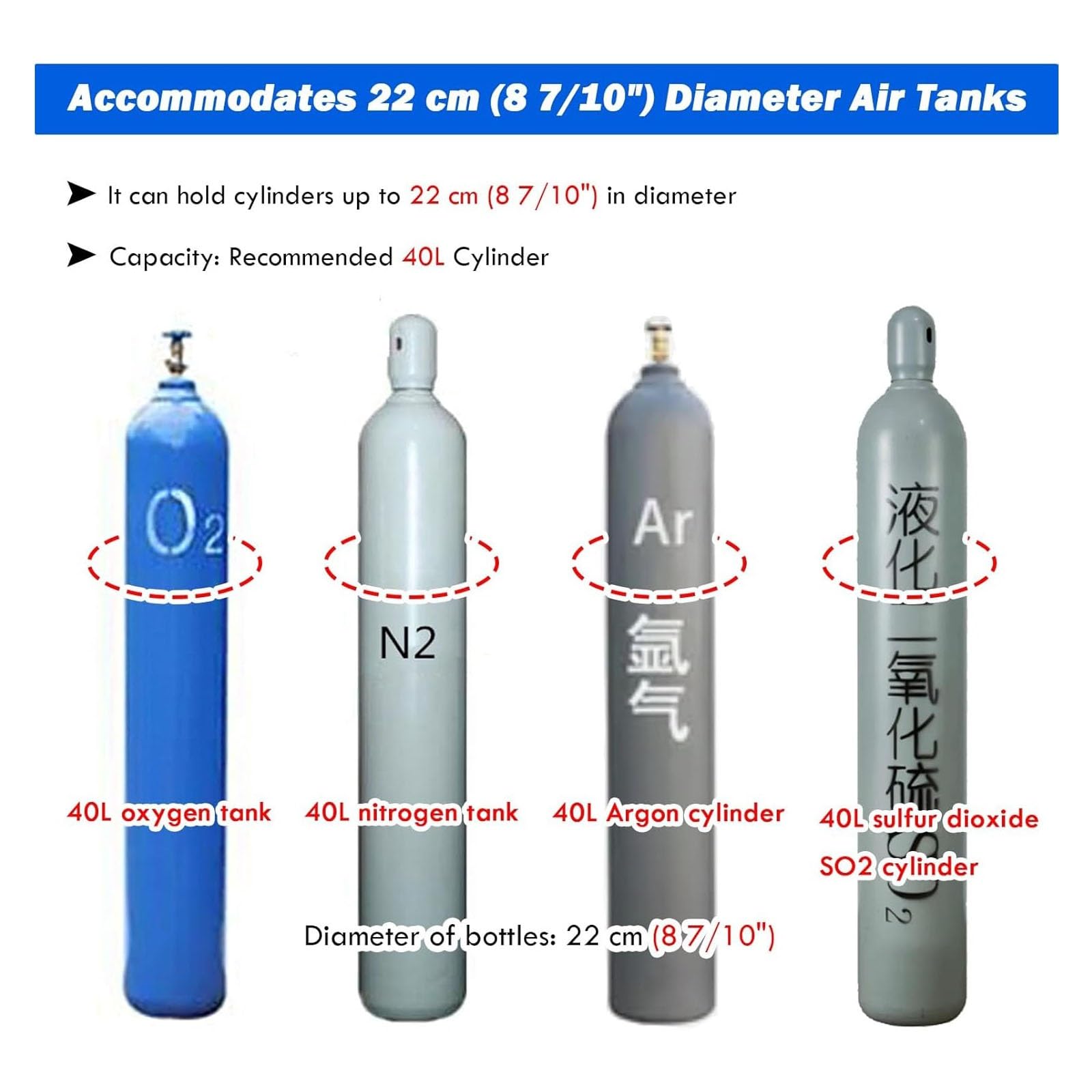 Genérico Soporte para bombonas de Gas de Alta Resistencia, Soporte metálico para un Almacenamiento Seguro, Ideal para Uso doméstico y Comercial, diseño Que Ahorra Espacio, solución de Seguridad durad