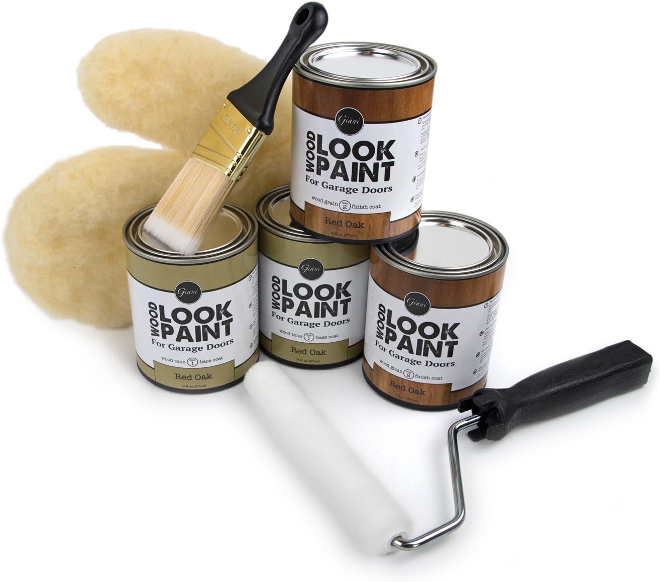 Giani Wood Look Paint Kit for Garage Doors (Honey Oak)
