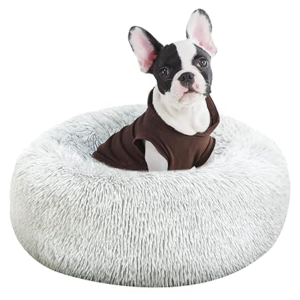 BEDELITE Dog Bed for Small Dogs - Calming Dog Bed & Large Cat Bed, Washable Round Dog Bed 23