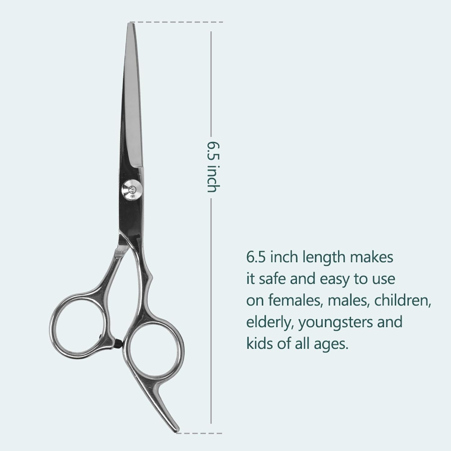 6.5” Hair Cutting Scissors Thinning Shears for Hair Cutting, Professional Barber Scissors Set, 100% Stainless Steel Scissors for Hair, Adjustable Tension for Men, Women