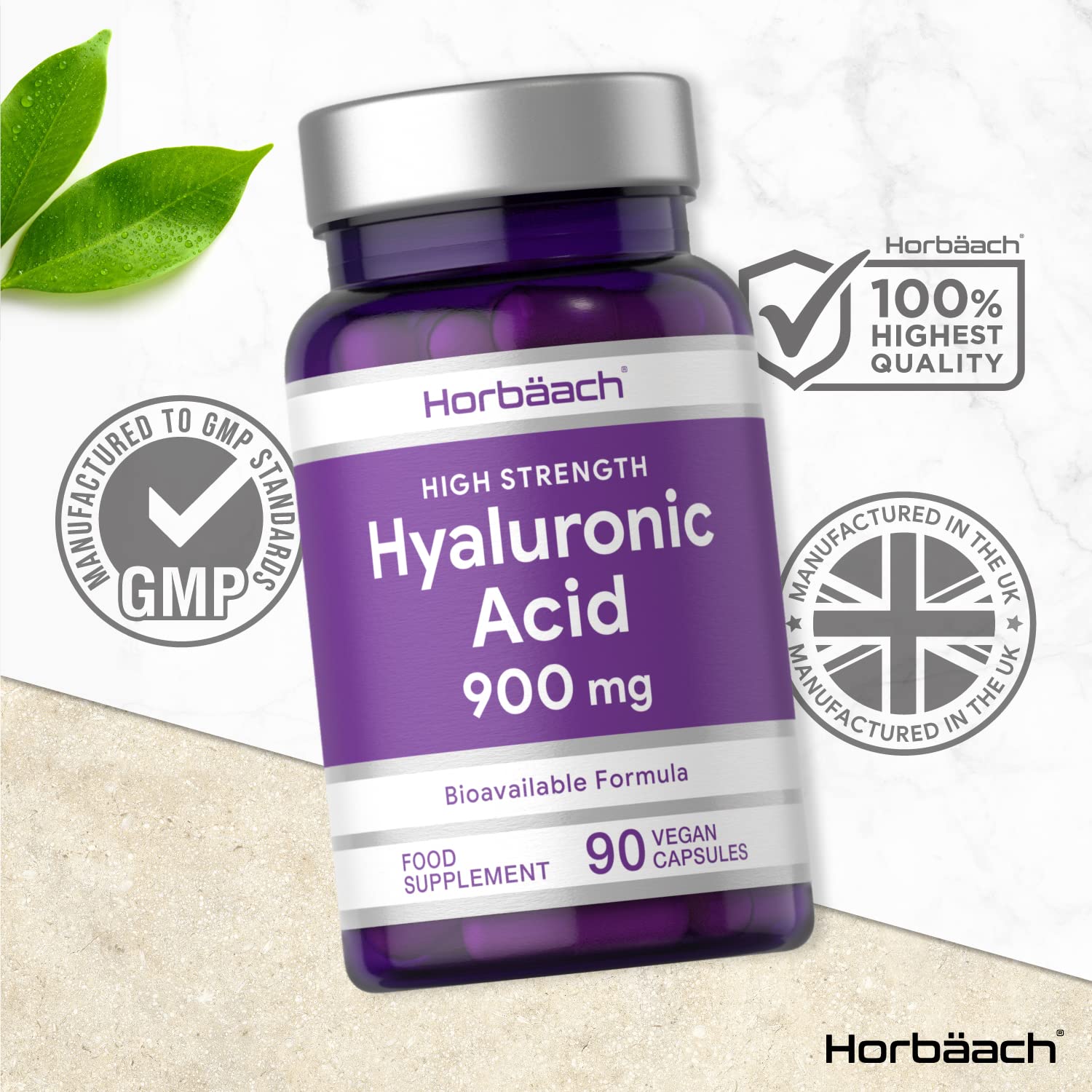 Hyaluronic Acid 900mg 90 Capsules Triple Strength Tablets Natural