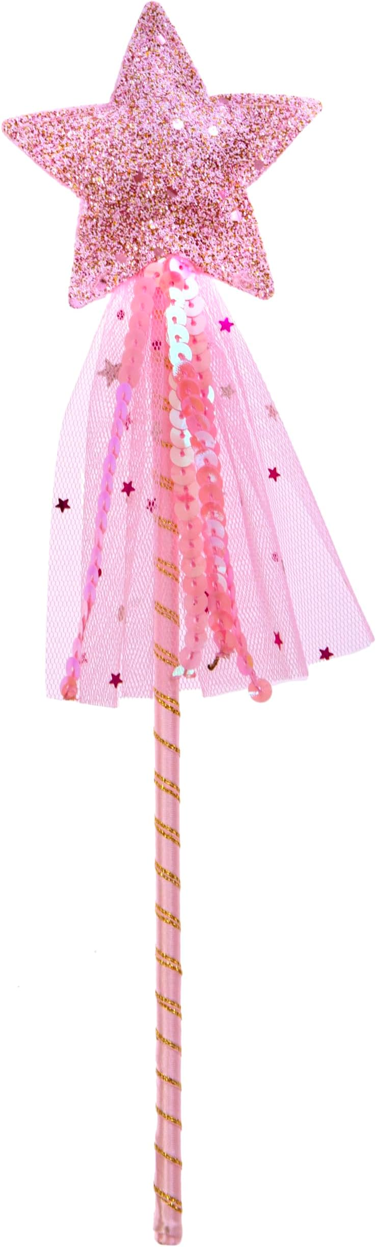 Vonokee Girls Princess Star Wand,Glitter Angel Star Wand Stick for Birthday Halloween Christmas Party