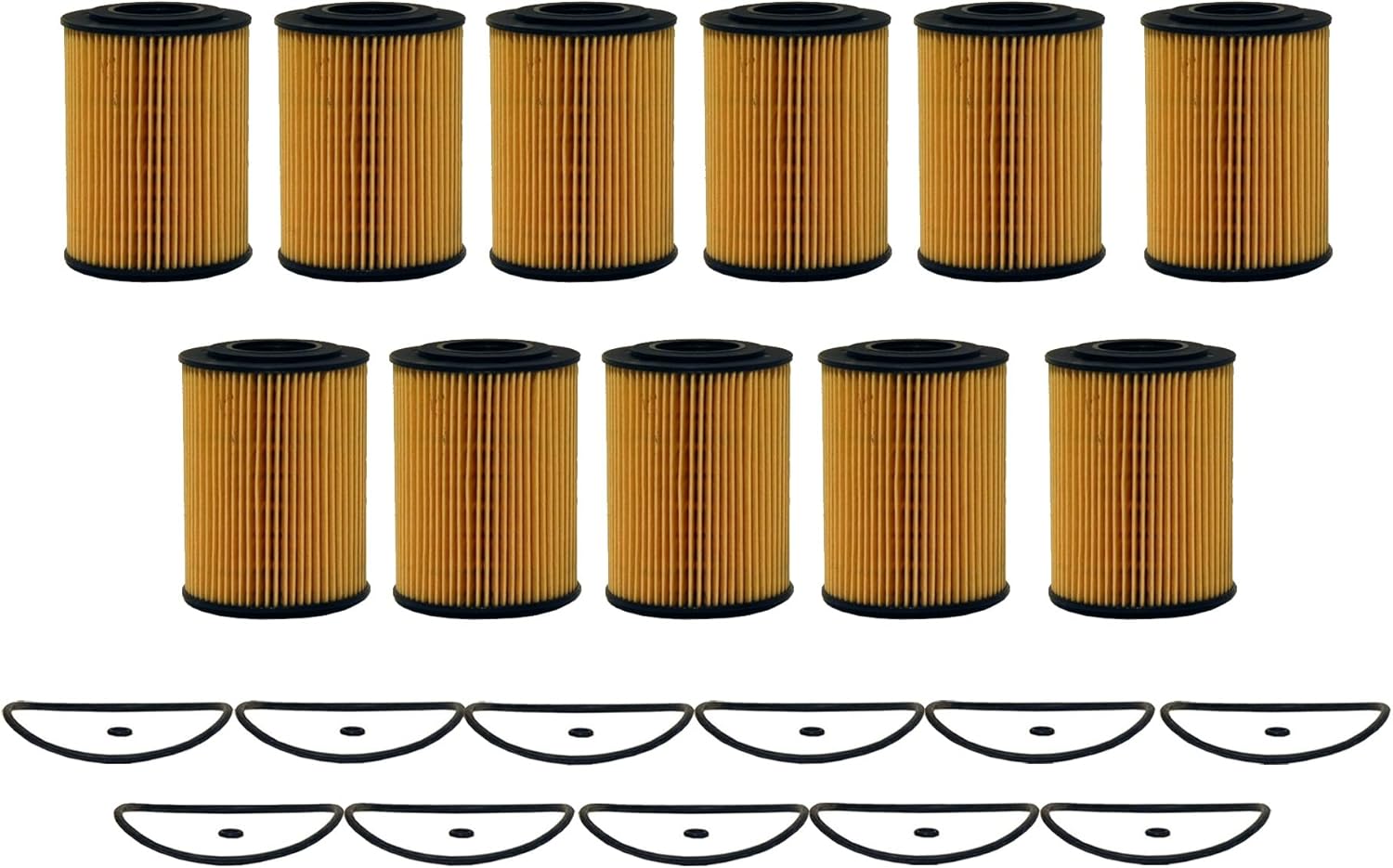 Set 11 Engine Motor Oil Filters For Dodge Freightliner Jeep Mercedes R GL GLSd Grand Cherokee ML R S350 Sprinter 2500 3500 3500XD 4500 3.0L W164 W166 W211 W212 W221 W251 W906 NCV3 W907 X164 X166
