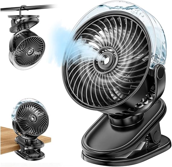 Wrischan Mini Ventilateur de Poussette avec Brumisateur