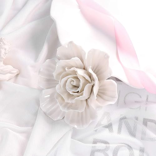 Miniatura 5 de BESPORTBLE Decoración de pared de cerámica, escultura floral de pared, decoración de porcelana hecha a mano, decoración 3D de arte de pared para