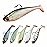 Gotour Weedless Soft Fishing Lures for Freshwater and Saltwater, Premium Pre-Rigged Jig Head Paddle Tail Swimbaits for Bass FishingJigs Fishing Bait for Crappie Trout Walleye, Amazing Fishing Gifts