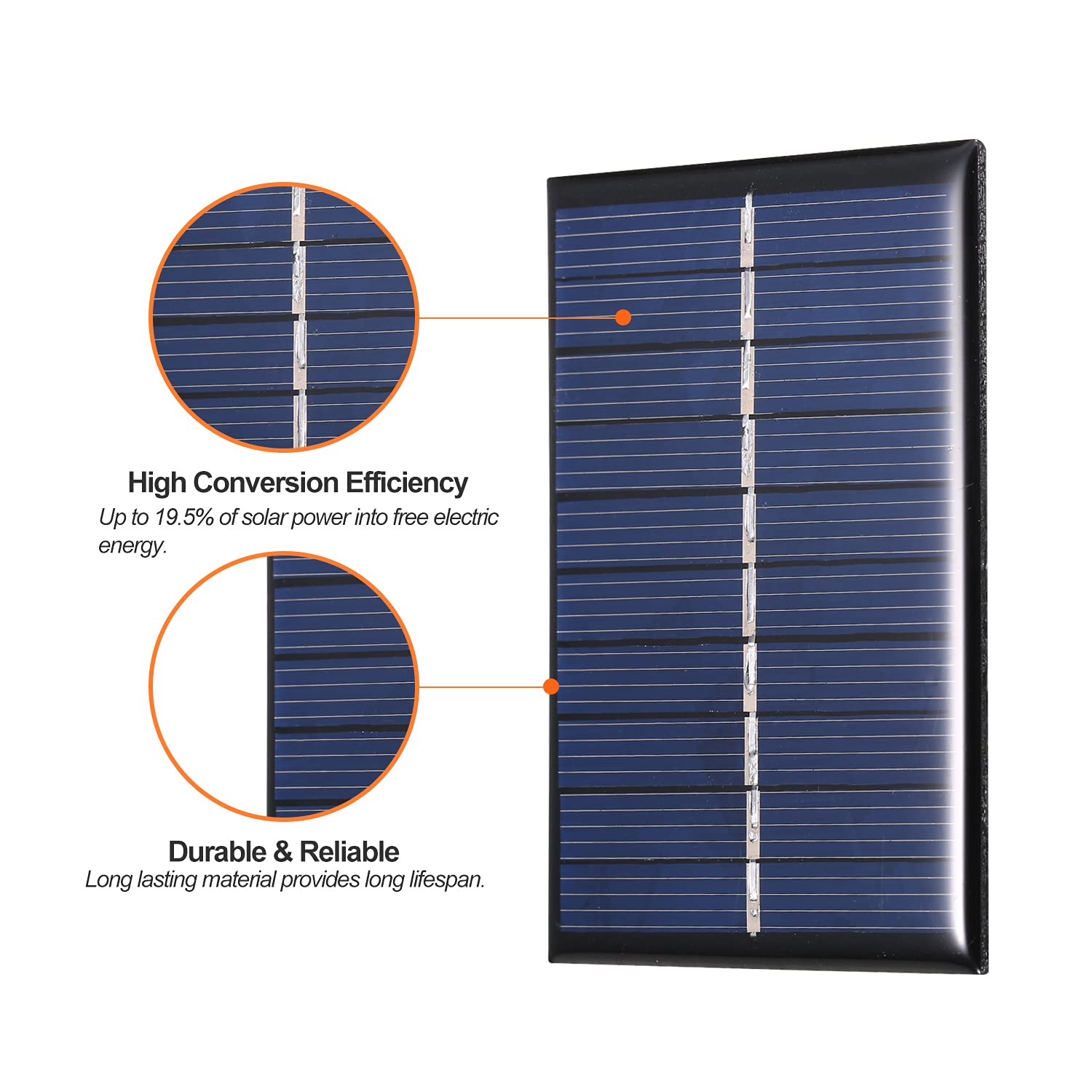 0.5W 5V Mini Pannello Solare Policristallino Silicone Piccola Cella Solare FAI DA TE Impermeabile Campeggio Portatile Potenza Pannello Solare Compatibile per Giocattoli Lampada Luce Ventilatore Pompa