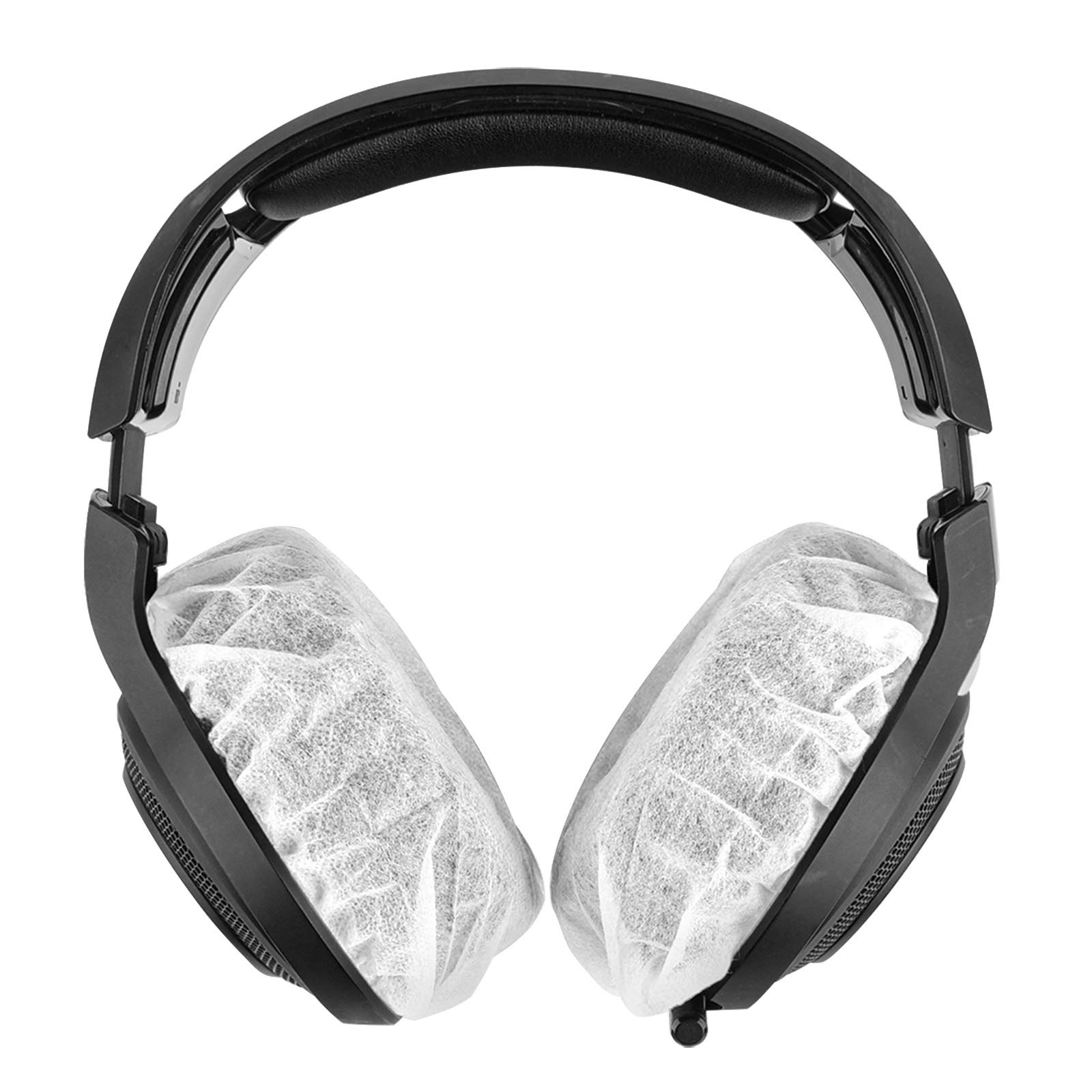 Geekria 100 paar grote rekbare koptelefoon oorkussenhoezen/wegwerp sanitair oorschelp voor AKG K701, Q701, Sennheiser HD900, HD800, Razer Kraken X, 7.1 Chroma V2, Pro V2 over-ear koptelefoon
