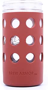 Funda protectora de silicona para tarros Mason (2 unidades) | Se adapta a tarros Ball, Kerr de 24 onzas (1.5 pintas) de boca ancha | Funda de silicona más gruesa | Apto para microondas y lavavajillas