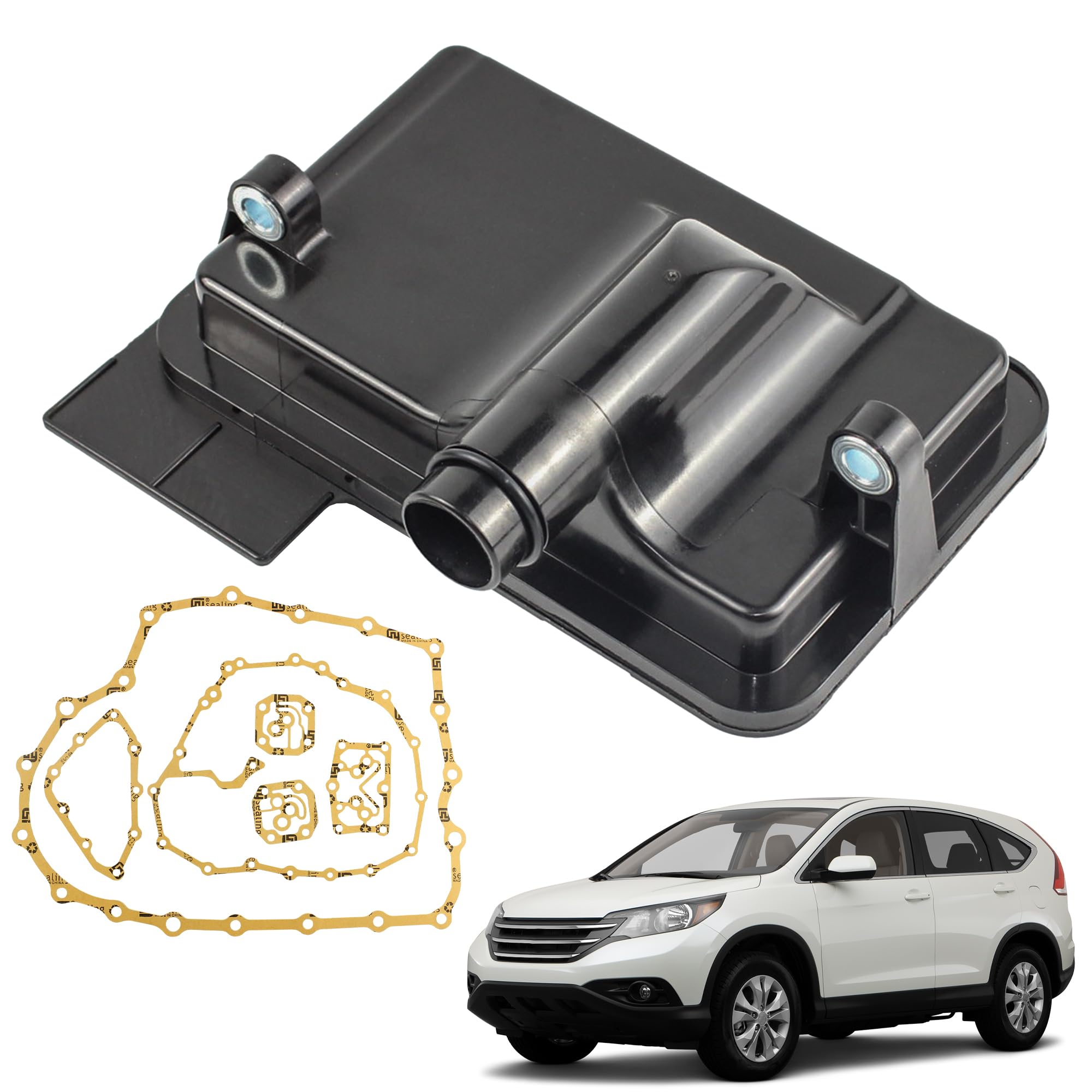 Automatic Transmission Filter Oil Pan Gasket Kit Compatible With 2007-2014 Honda Accord CR-V Crosstour Element Acura ILX TSX Replaces 25420RXH003 25420-RXH-003
