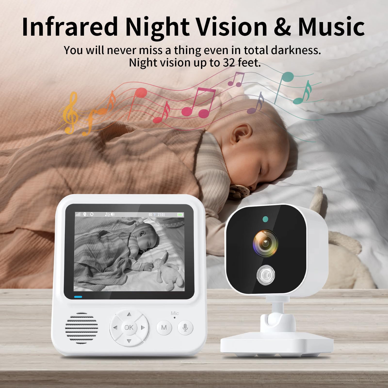 Baby Monitor with Camera and Night Vision - Image 4