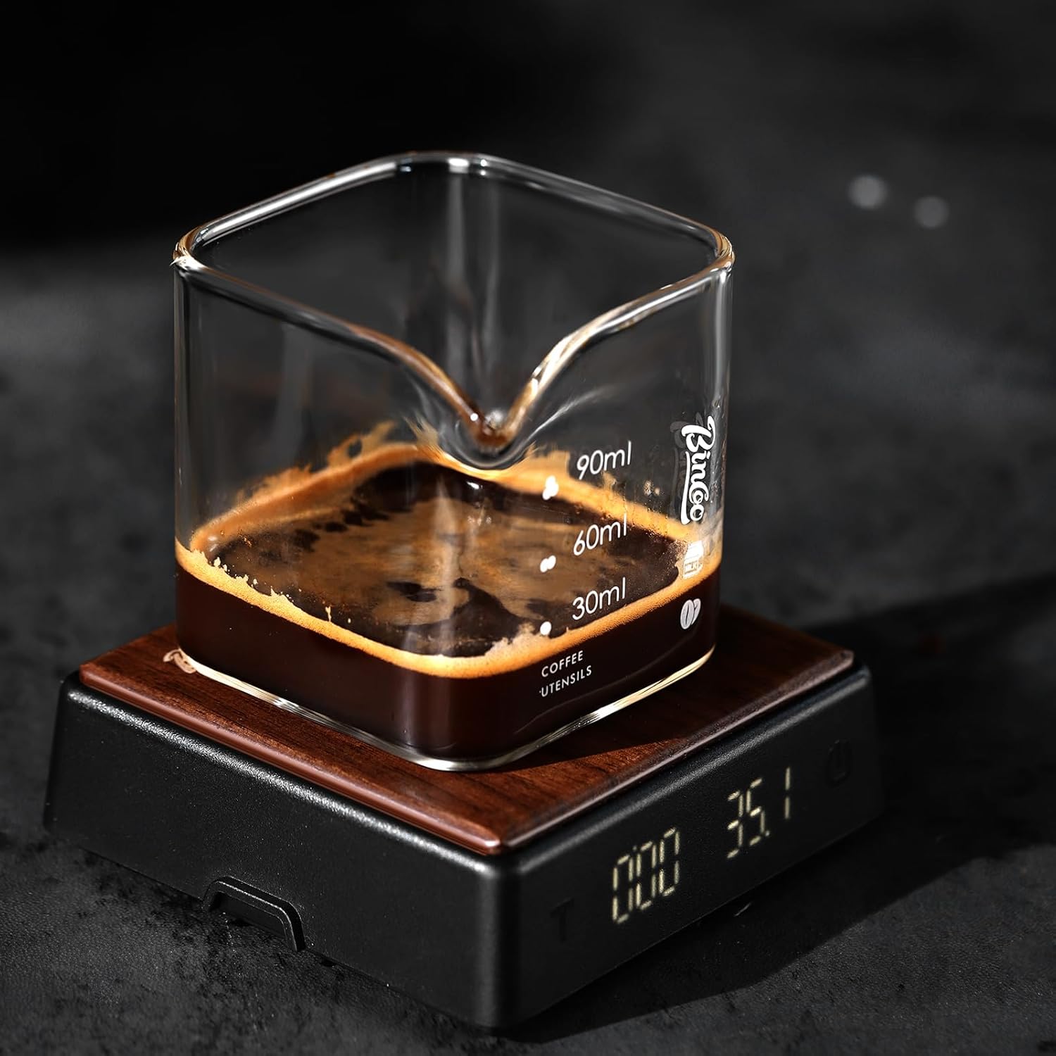 タイマー付きミニコーヒーデジタルスケール、充電式キッチン電子スケール、精密抽出用コンパクトデジタルスケール、エスプレッソ&amp;注