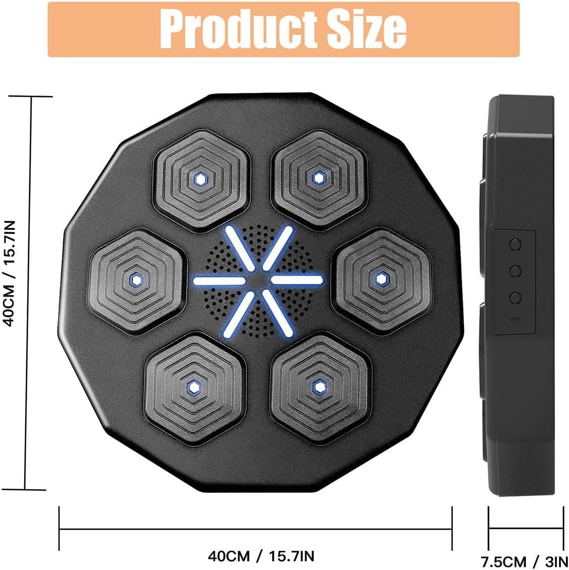 Inteligentna maszyna bokserska Bluetooth, elektroniczny sprzęt do treningu muzyki, montowany na ścianie, inteligentny cel dla dzieci i dorosłych ćwiczenia domowe