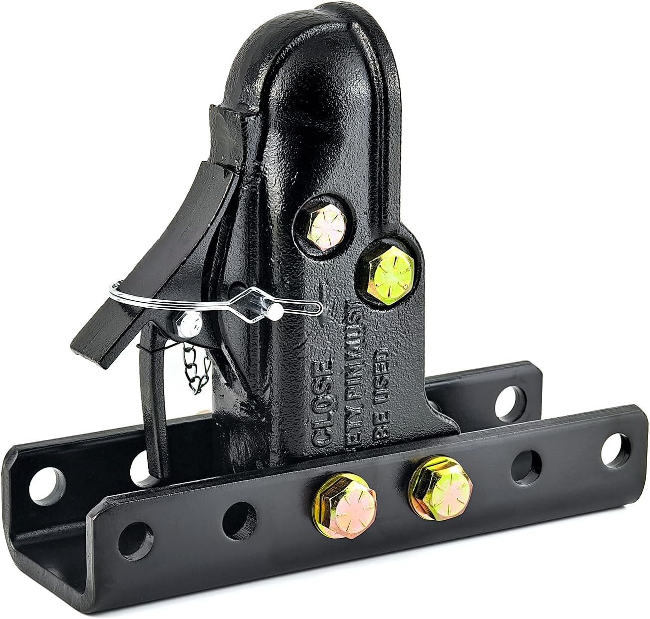 2-5/16 Inch Adjustable Trailer Coupler - 5-Position Adjustable Channel Bracket - 15,000 lbs - Channel-Mount Coupler (2-5/16" Ball)