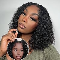 Vista 10 de Pelucas de 30 Pulgadas con Malla Frontal de Onda Profunda de Cabello Humano 180% de Densidad 13x4 Pelucas de Malla Frontal HD Transparente